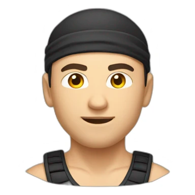 male Ninja Warrior athlete of Caucasian descent sticker