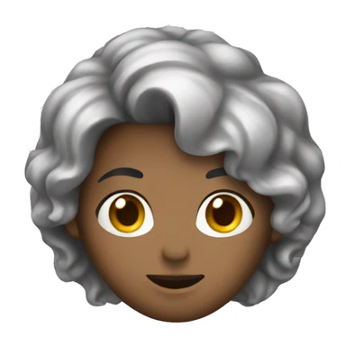 Salt and pepper hair  sticker