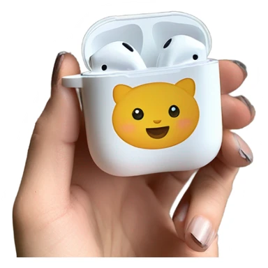 cute airpods in cute case sticker