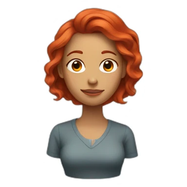 mother with long red hair sticker