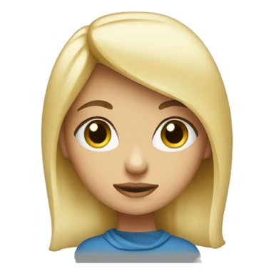 blonde girl with eyes blu sticker