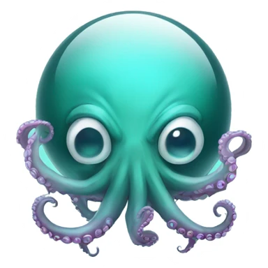 crystal ball with surgical turquoise octopus sticker