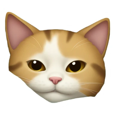 a cat sleeping in a blanket sticker