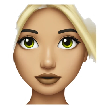 Kylie Jenner with green eyes long blonde hair sticker