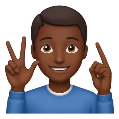 Que este 🙋🏾emoji envés que saludé haga con mano la forma de L sticker
