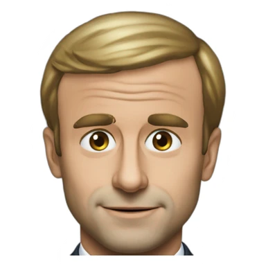Emmanuel Macron dollars instead of eyes sticker