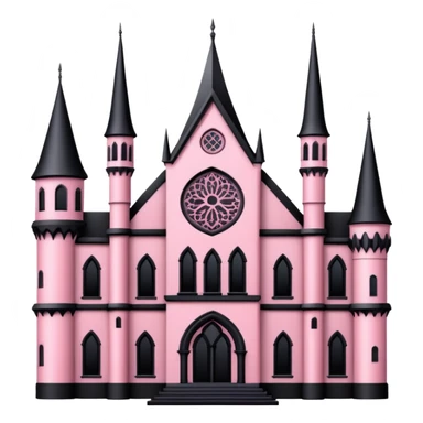 Pink and black gothic architecture  sticker