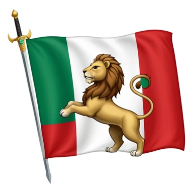 Irans pahlavi periods flag sticker