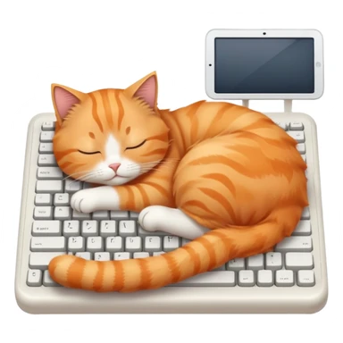cat on keyboard sticker