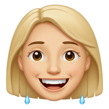 Laughing while internally crying sticker