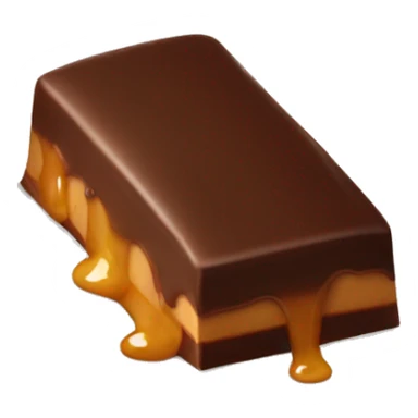 Piece of chocolate filled with caramel  sticker