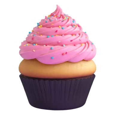 cupcake with pink icing and sprinkles sticker