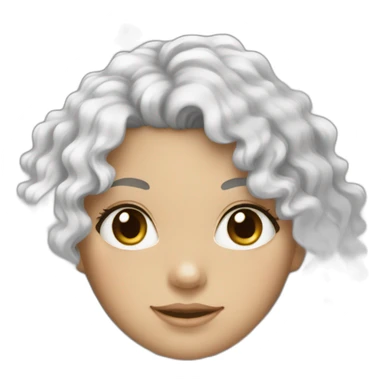 black curly hair white girl sticker