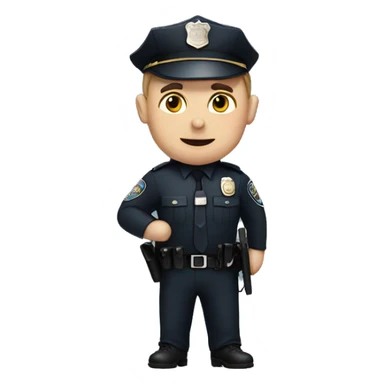 Cop holding a pig sticker