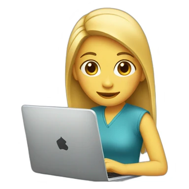 girl with laptop sticker