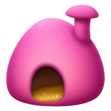 Pink burrow with glitter  sticker