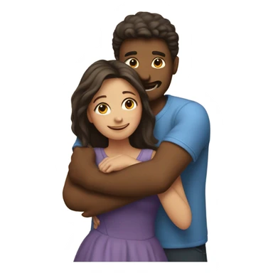 a guy hugging a girl sticker