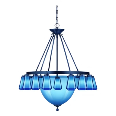 minimalist blue chandelier sticker