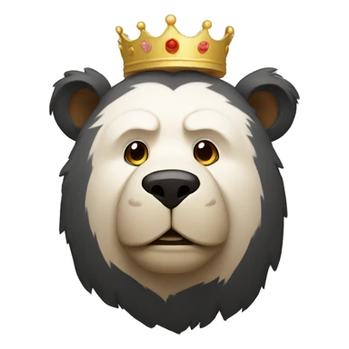 Oso con corona sticker