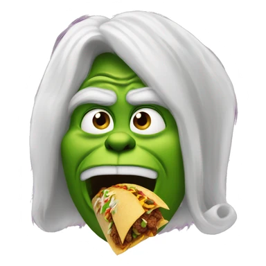 Grinch eating Taco Bell  sticker