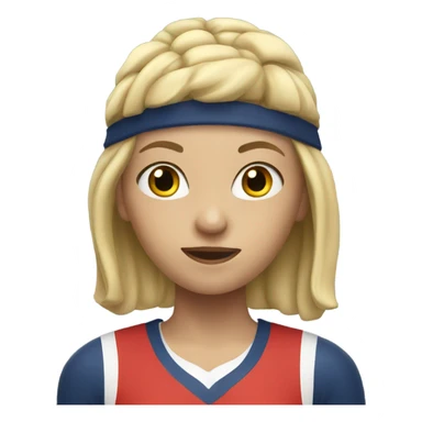 blonde girl doing sports sticker