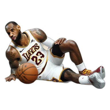 Lebron flopping sticker