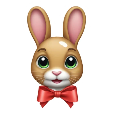 Rabbit with ribbon sticker