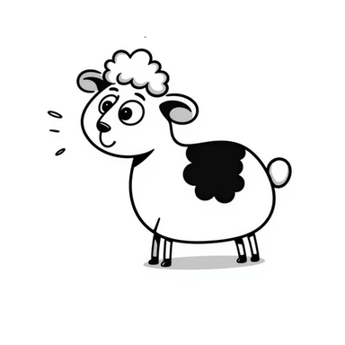 silly sheep sticker