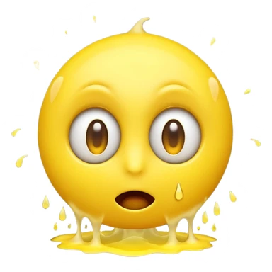 Yellow emoji face with eyes popping out like a spring, steam coming from ears, extreme shock, 3D glossy texture, vibrant colors." sticker