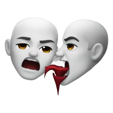 Two vampires kissing sticker