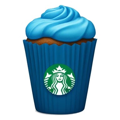 Blue Starbucks muffin sticker