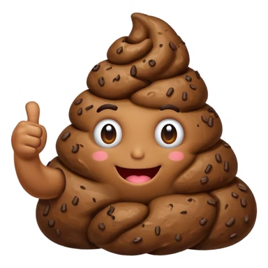 Poop thumbs up sticker
