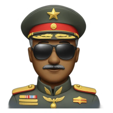Red Army general with sunglasses sticker