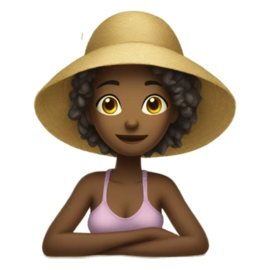 Girl relax in island  sticker