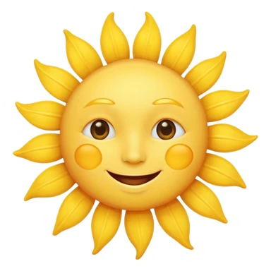 Sun with face with no eyebrows sticker