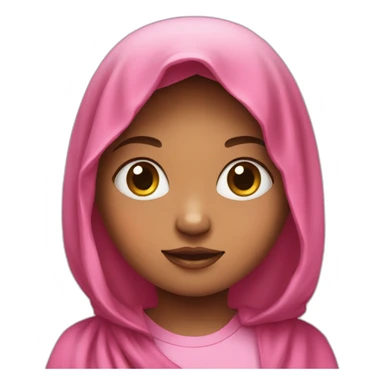 A little girl with a pink veil and et a pink T-shirt  sticker