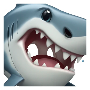 shark cry laughing sticker