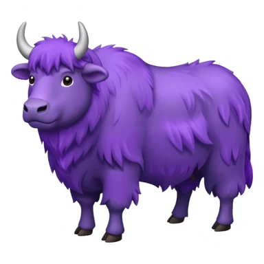 a purple yak sticker