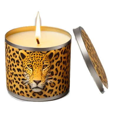 jaguar print candle sticker