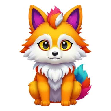 colorful anthro fursona Fakemon sticker