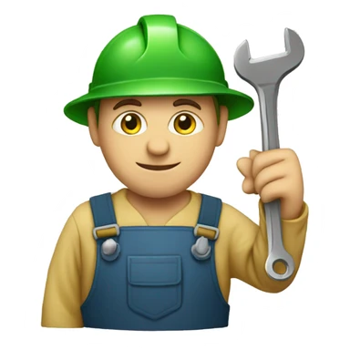  Irish worker with a wrench in his hands sticker