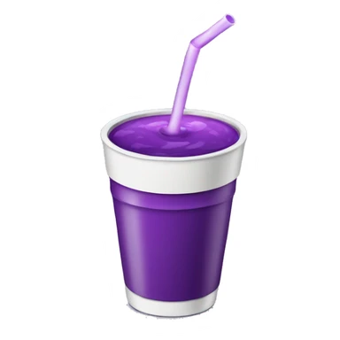 Purple drink with white cup sticker