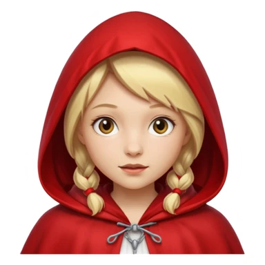 little red riding hood with blonde hair sticker