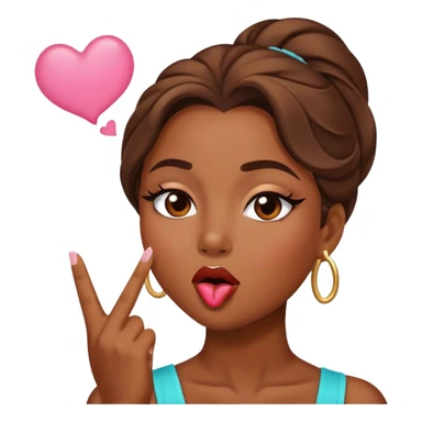 Keisha blowing a kiss sticker