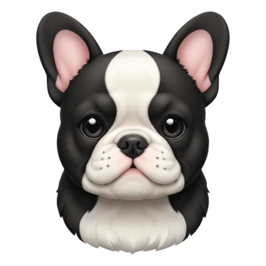 fluffy frenchbulldog sticker