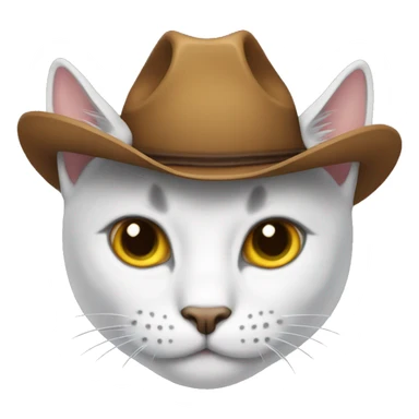 Cat with cowboy hat emoji sticker