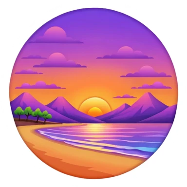 Pôr do sol com Natureza  sticker