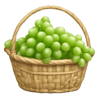 Basket of green grapes sticker