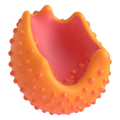 simple 3D illustration of a biomembrane with double phospholipid layer and a channel protein, clean and easy to interpret, educational sticker