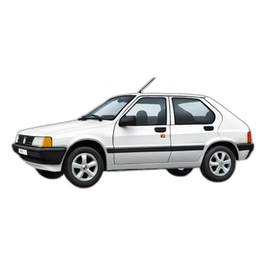 white peugeot 309 sticker